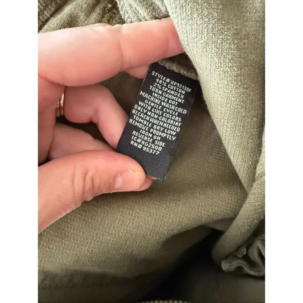 Sanctuary Green Corduroy Utility Pants size 29